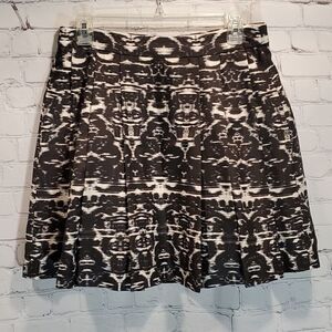 J.Crew black and white full pleated skirt